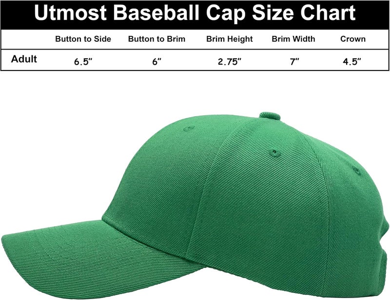 Utmost Structured Baseball Cap with Adjustable Closure - Performance Hat for Outdoor Activities and Custom Embroidery (1pc Kelly Green) - Image 4